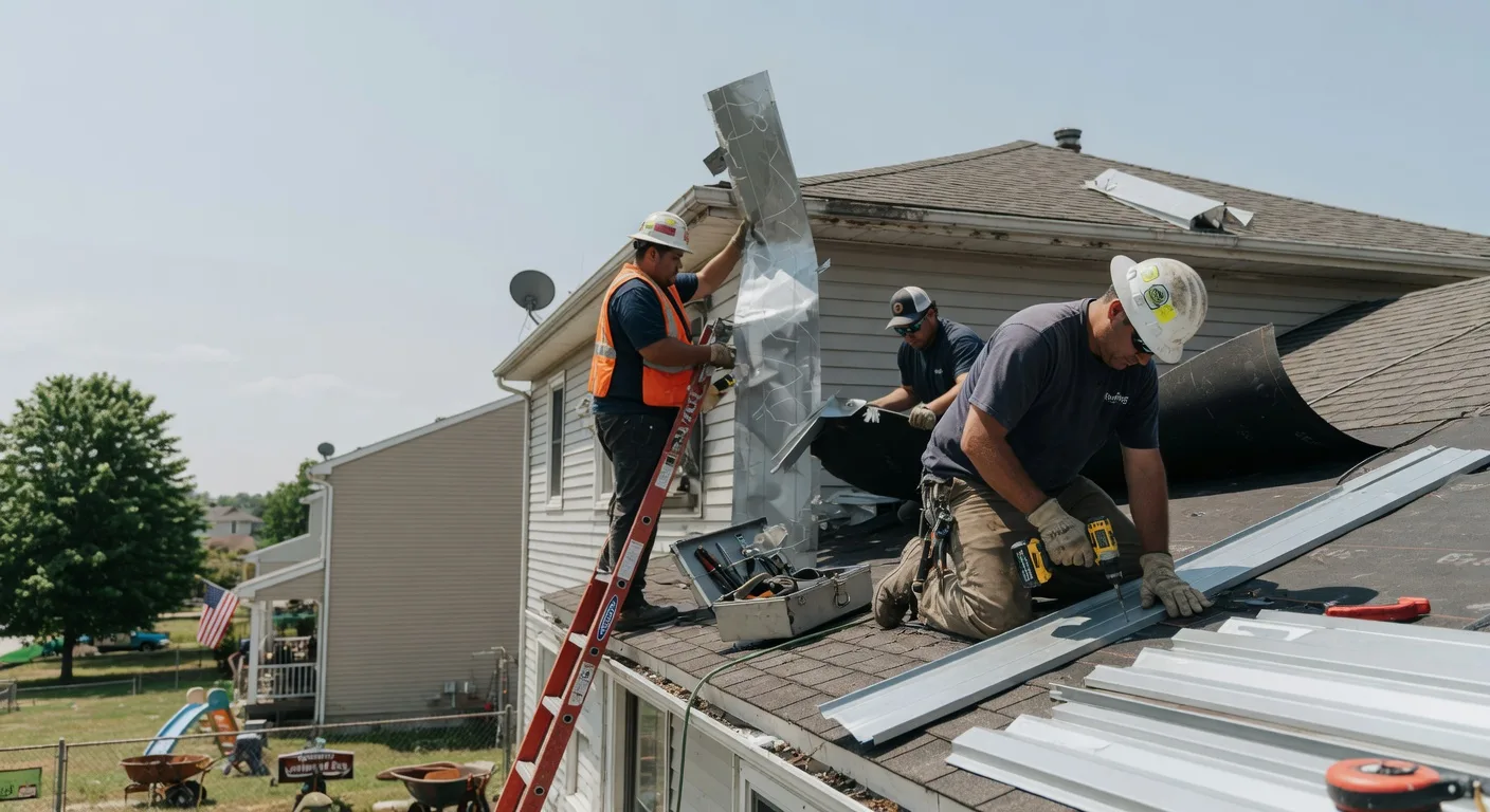 Storm Damage Metal Roof Repair in Centerport, PA